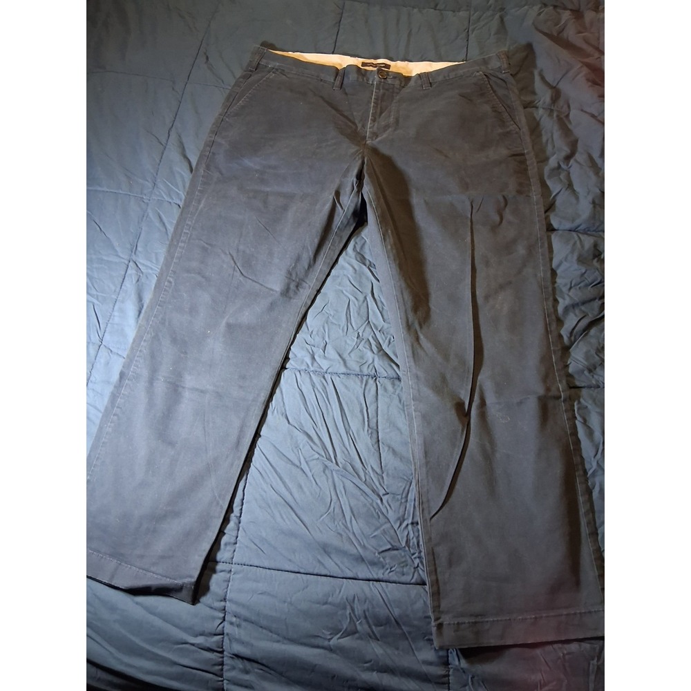 Tommy Hilfiger Pants Mens 40x30 Navy Blue Stretch Classic Fit Chino Dress Slacks
